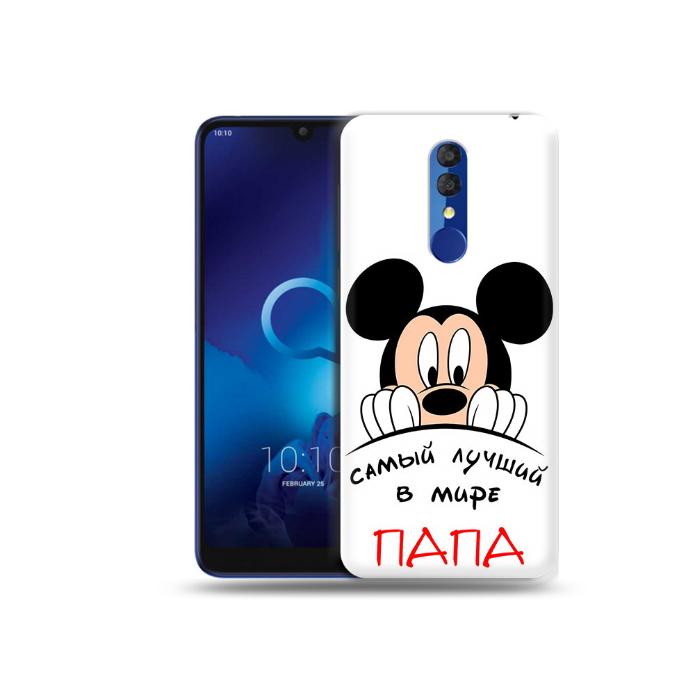 

Чехол MyPads Tocco для Alcatel 3L 5039D (2019) Самай лучший папа Микки Маус, Прозрачный, Tocco