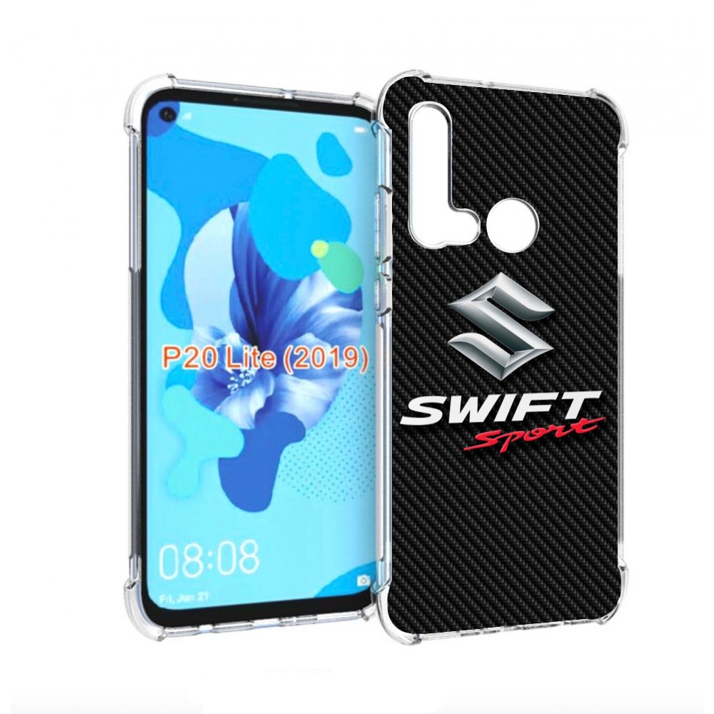 

Чехол бампер MyPads suzuki сузуки 1 мужской для Huawei P20 Lite, Прозрачный, Tocco