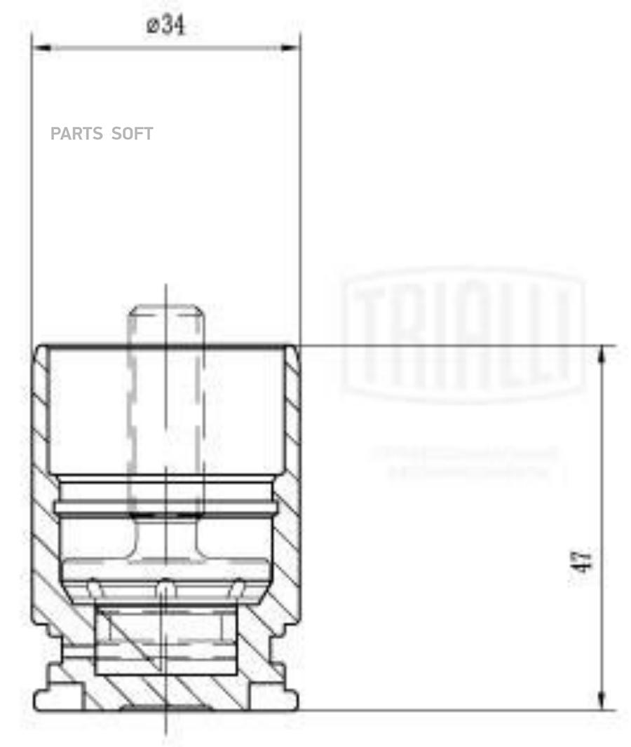 Поршень суппорта зад. d=34мм