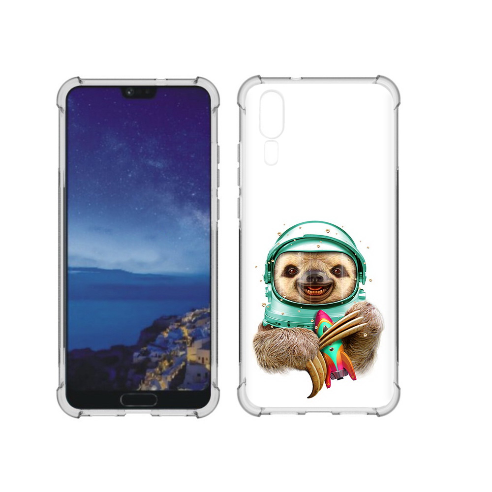 

Чехол MyPads Tocco для Huawei P20 Ленивец астронавт (PT108006.52.104), Прозрачный, Tocco