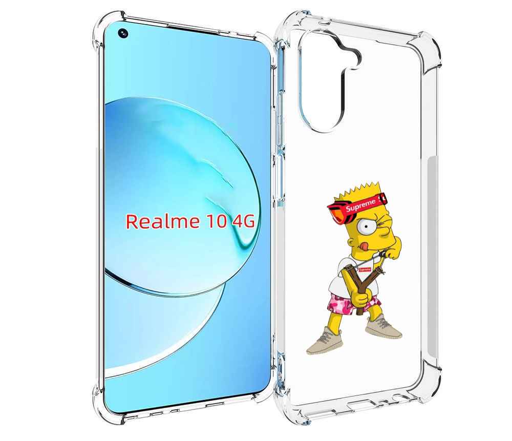 

Чехол MyPads модный-барт-симпсон для Realme 10, Прозрачный, Tocco