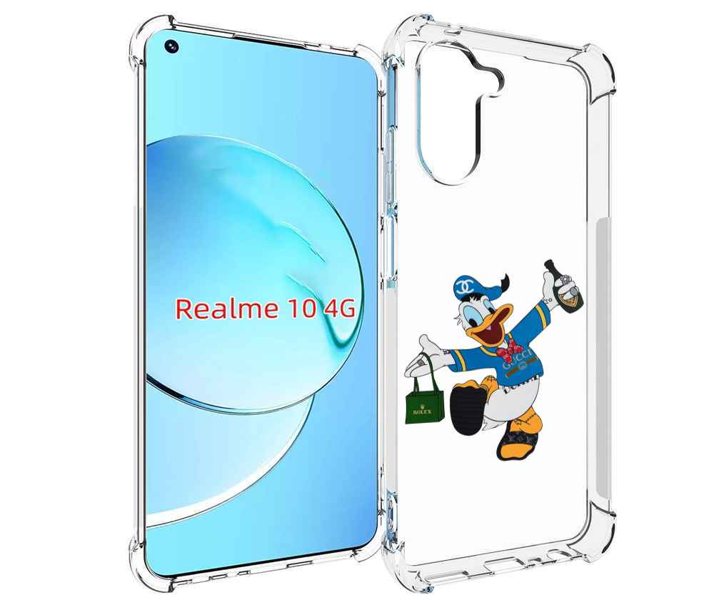 

Чехол MyPads модный-дональд-дак для Realme 10, Прозрачный, Tocco