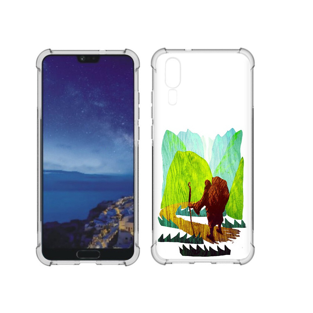 

Чехол MyPads Tocco для Huawei P20 Лесная тропа (PT108006.52.106), Прозрачный, Tocco