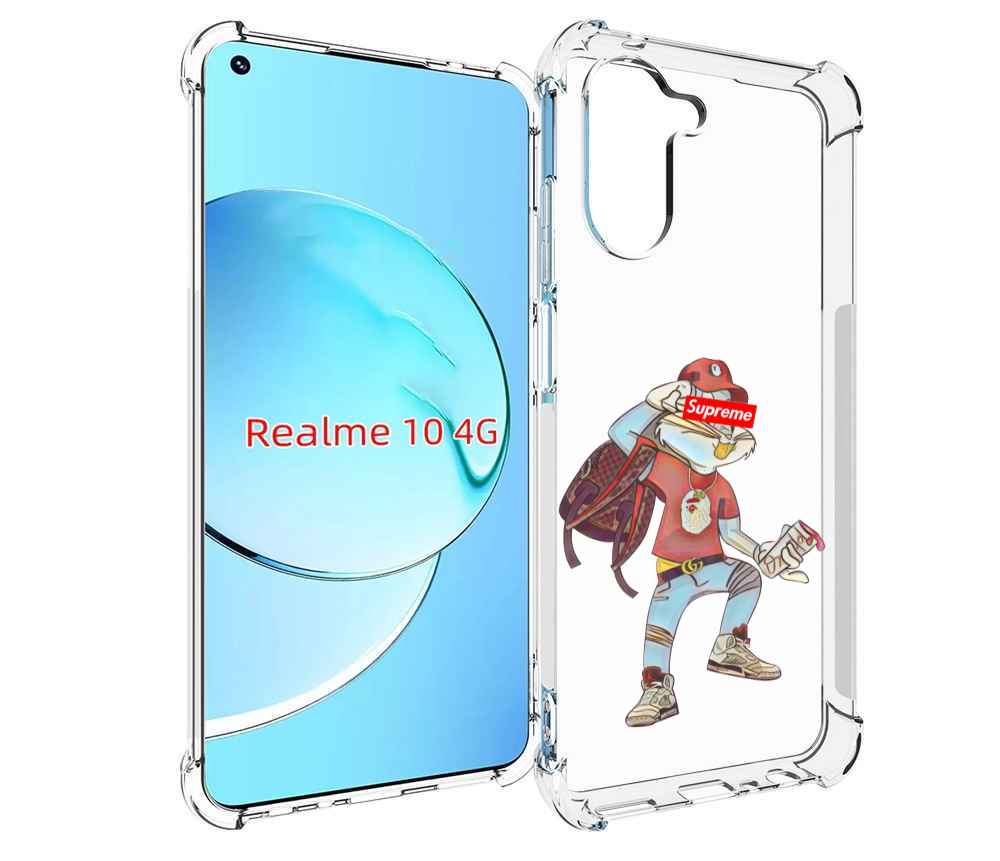 

Чехол MyPads моднявый-заяц детский для Realme 10, Прозрачный, Tocco