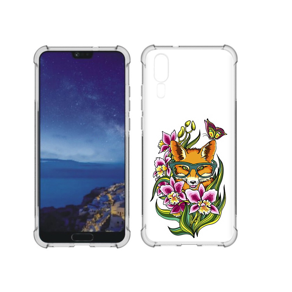 Чехол MyPads Tocco для Huawei P20 Лиса в цветах (PT108006.52.108)