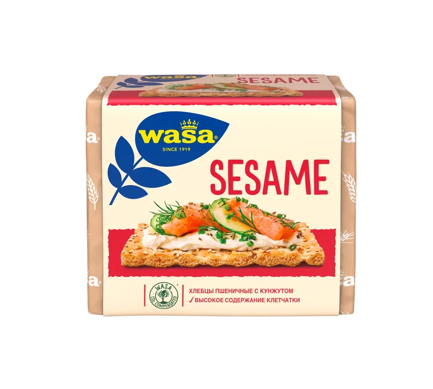 Хлебцы Wasa Sesame пшеничные с кунжутом 200 г