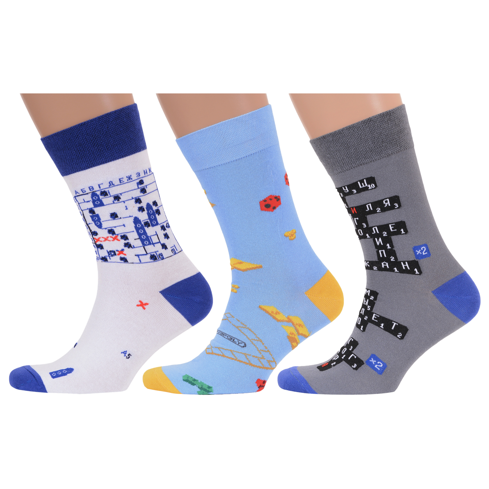 

Комплект носков мужских MoscowSocksClub msk3-М42 разноцветных 29, msk3-М42