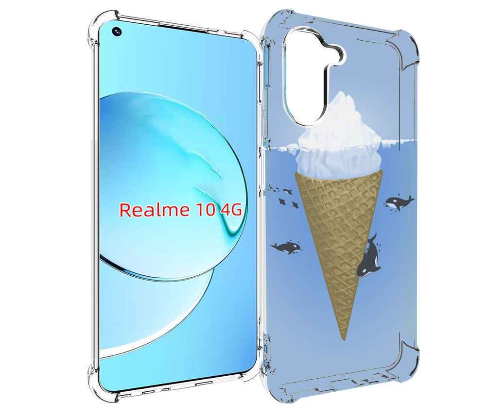 

Чехол MyPads мороженное-у-косаток для Realme 10, Прозрачный, Tocco