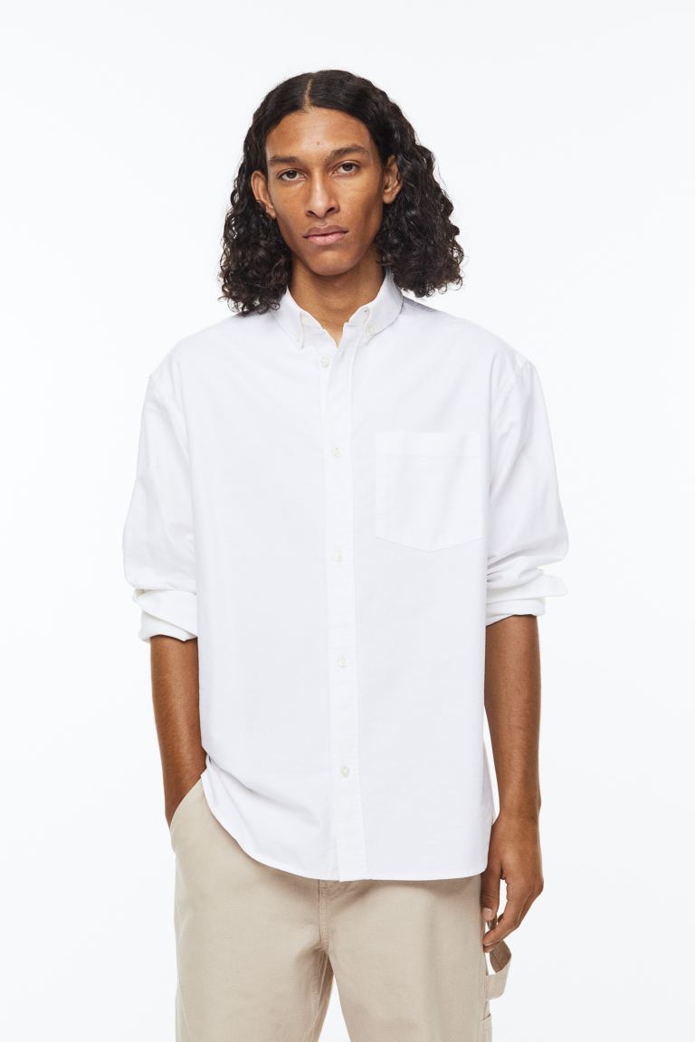 

Рубашка мужская H&M 1036739002 белая 3XL (доставка из-за рубежа), 1036739002