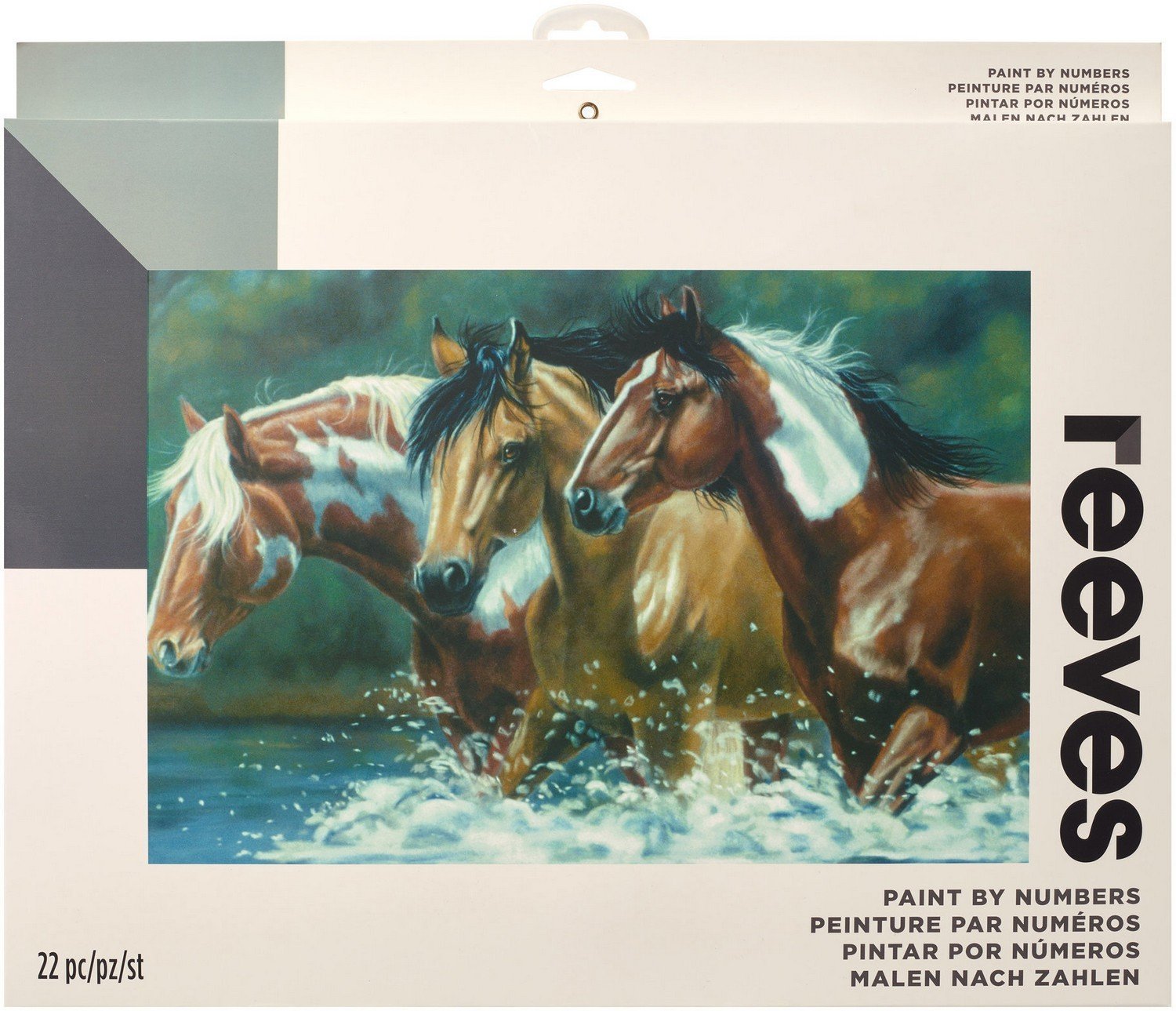 фото Набор рисуем по номерам рисунок-лошади акриловые краски reeves