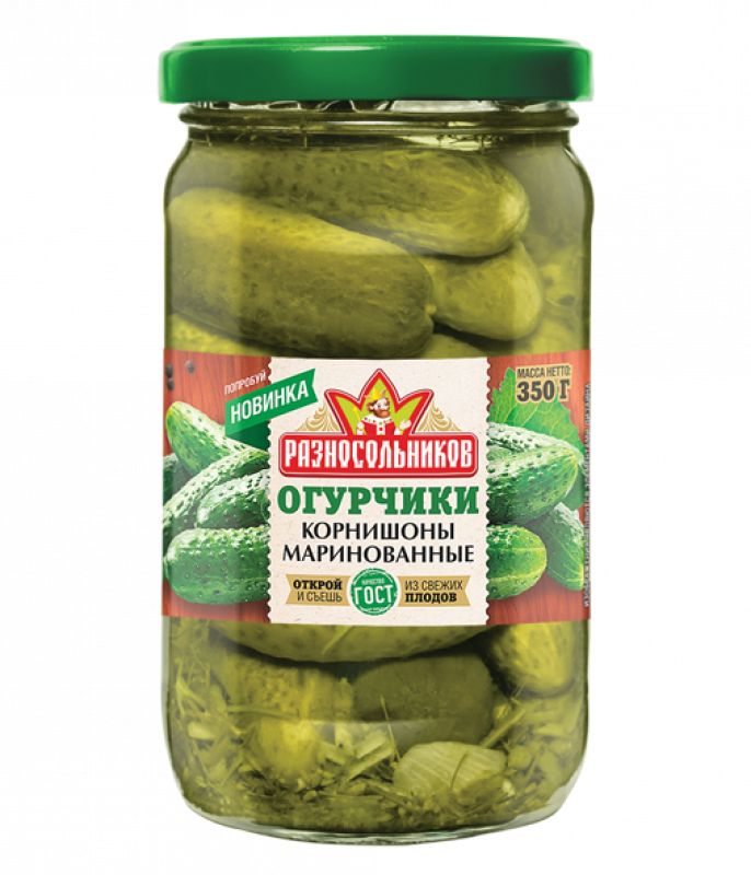 

Огурцы Don Gastronom Корнишоны острые маринованные 350 г