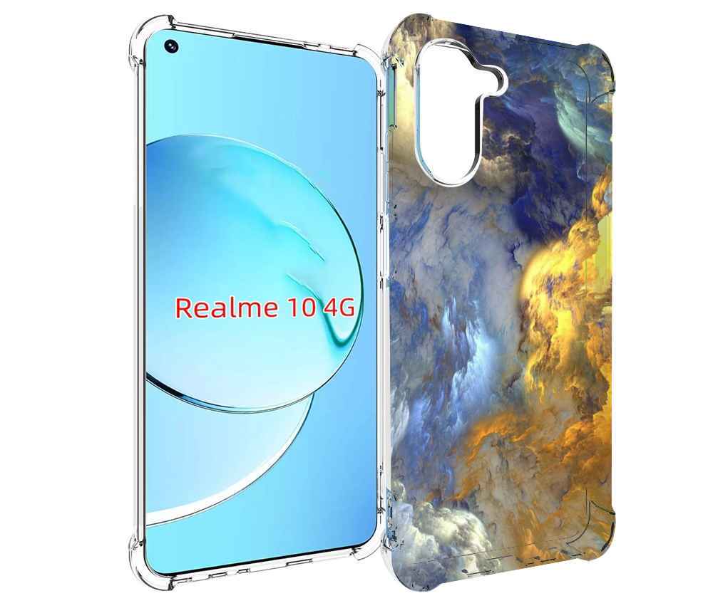 

Чехол MyPads мраморное небо для Realme 10, Прозрачный, Tocco