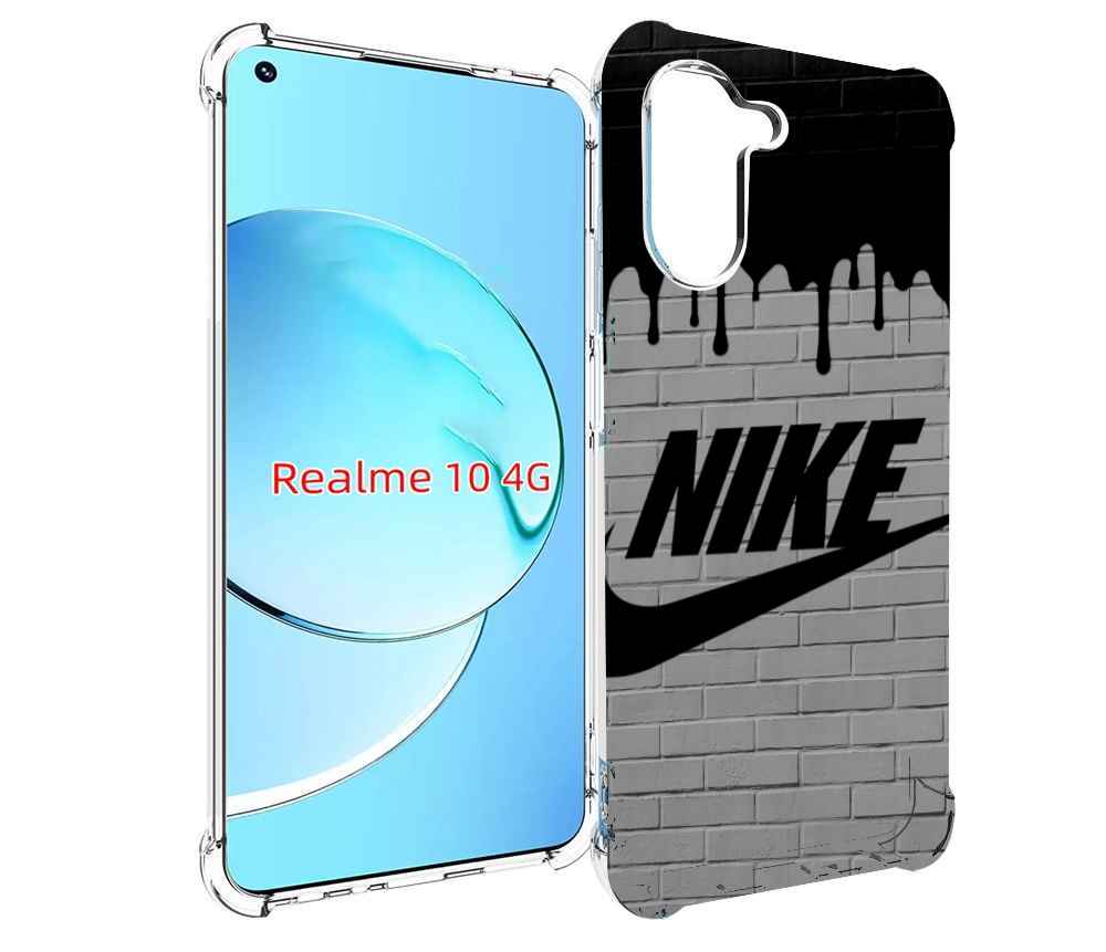 

Чехол MyPads найк в краске для Realme 10, Прозрачный, Tocco