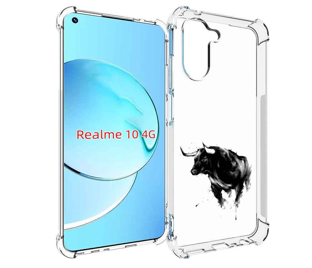 

Чехол MyPads бык для Realme 10, Прозрачный, Tocco