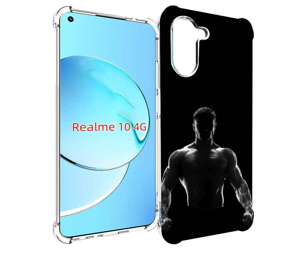 

Чехол MyPads накаченный мужчина в тени мужской для Realme 10, Прозрачный, Tocco