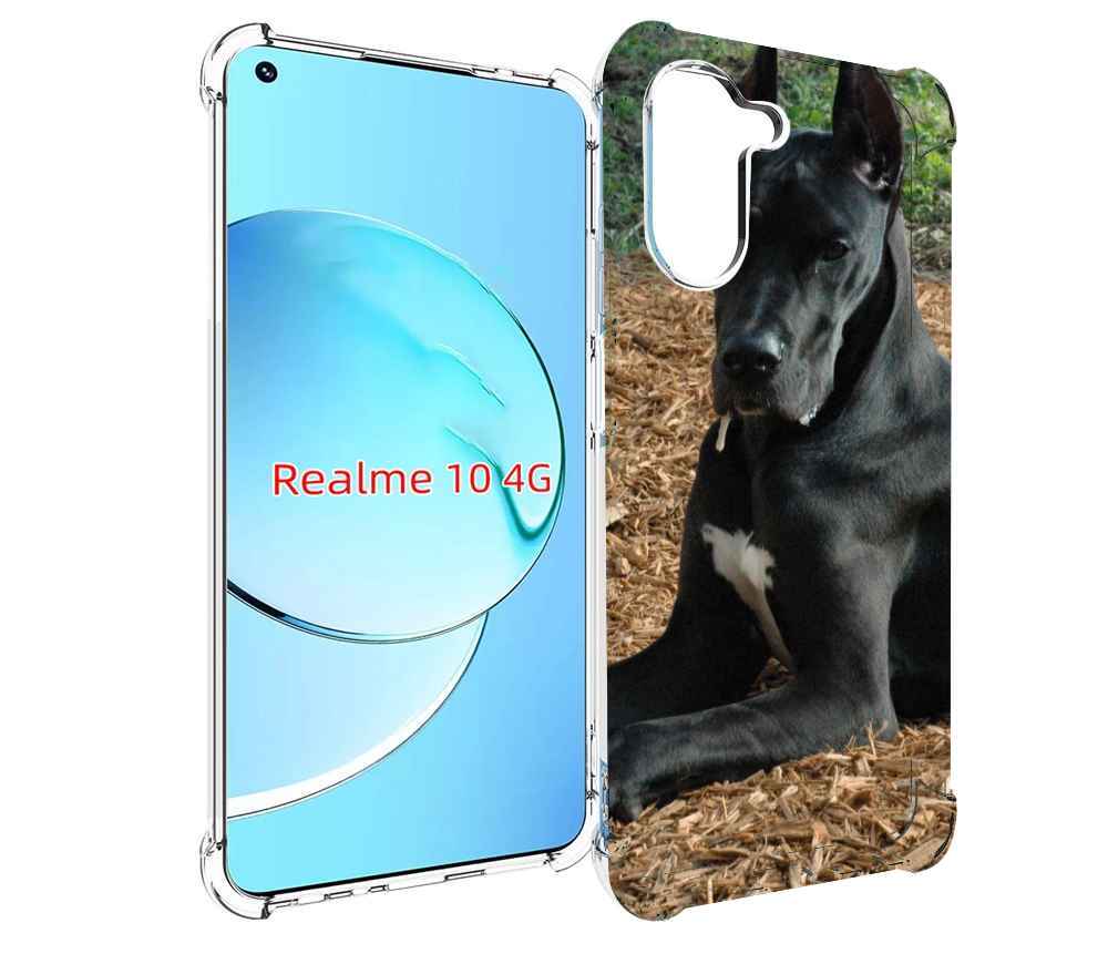 

Чехол MyPads немецкии дог для Realme 10, Прозрачный, Tocco