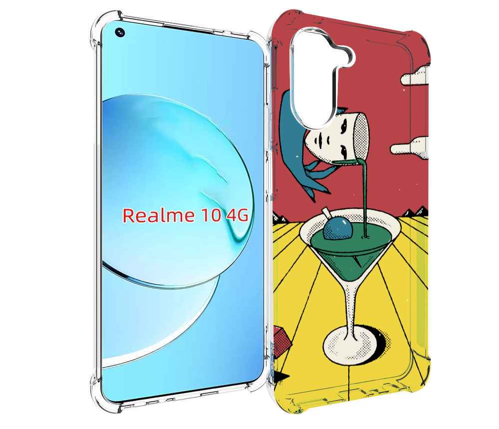 

Чехол MyPads необычный напиток для Realme 10, Прозрачный, Tocco