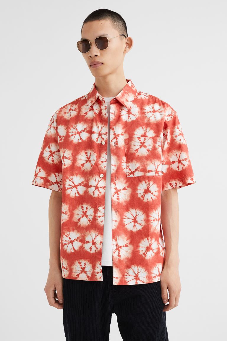 

Рубашка мужская H&M 1036750004 оранжевая XL (доставка из-за рубежа), Оранжевый, 1036750004