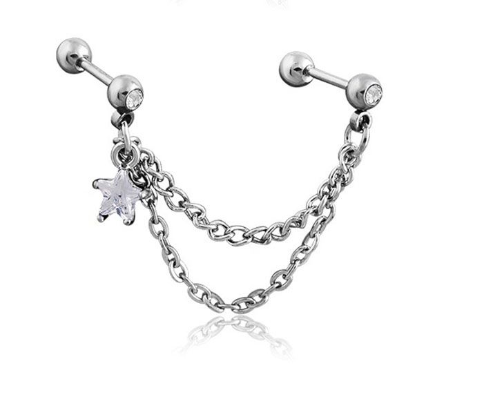 

Пирсинг унисекс 4Love4You PR-MBN-043 серебристый, PR-MBN-043