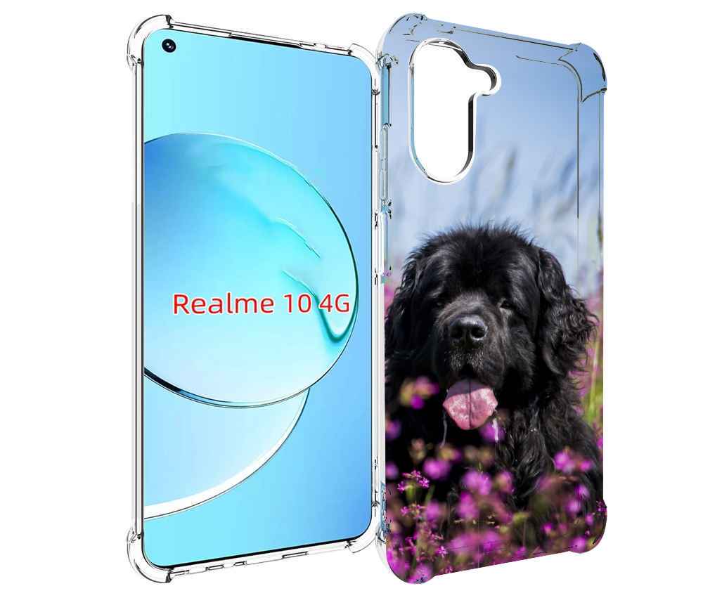 

Чехол MyPads ньюфаундлед для Realme 10, Прозрачный, Tocco
