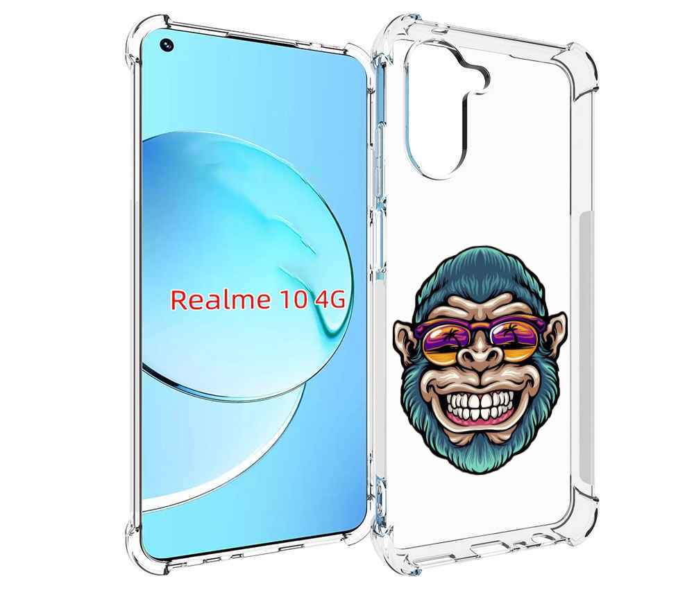 

Чехол MyPads обезьяна улыбается для Realme 10, Прозрачный, Tocco
