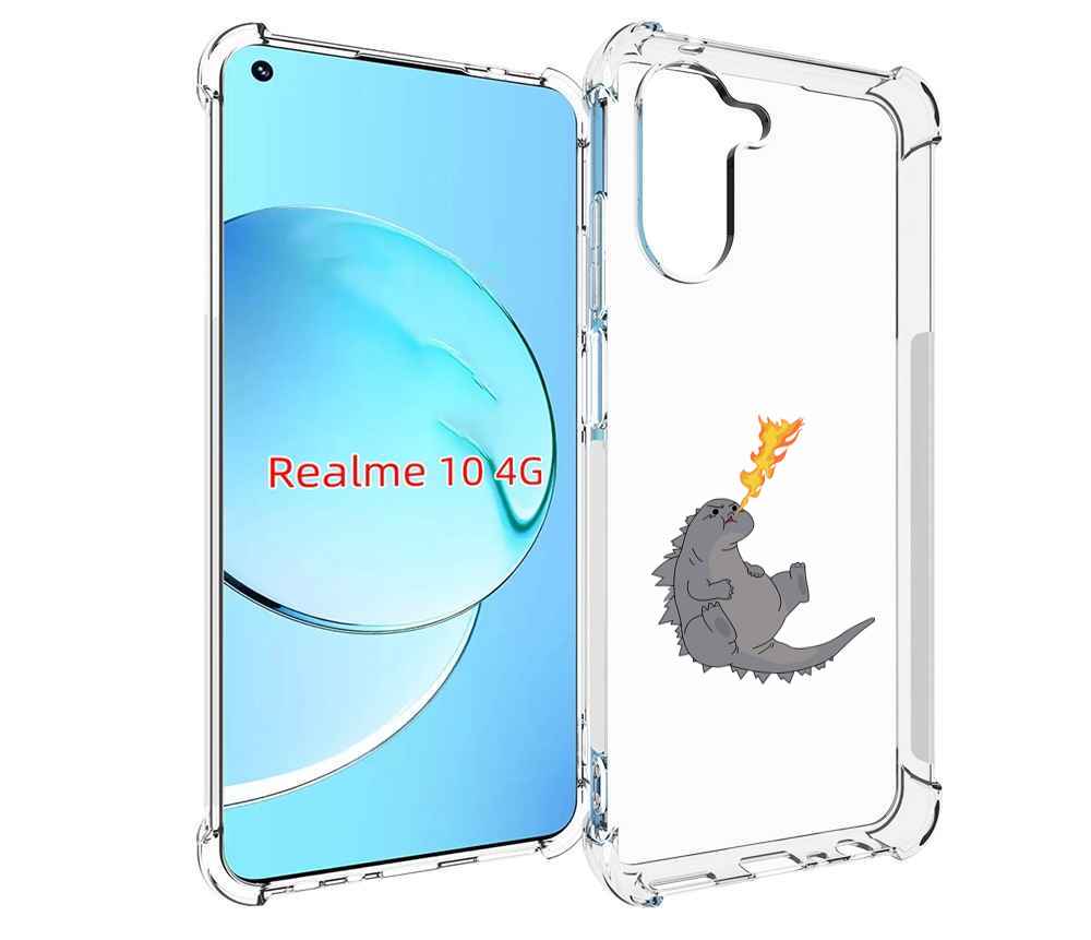 

Чехол MyPads огнедышащий-дракончик для Realme 10, Прозрачный, Tocco