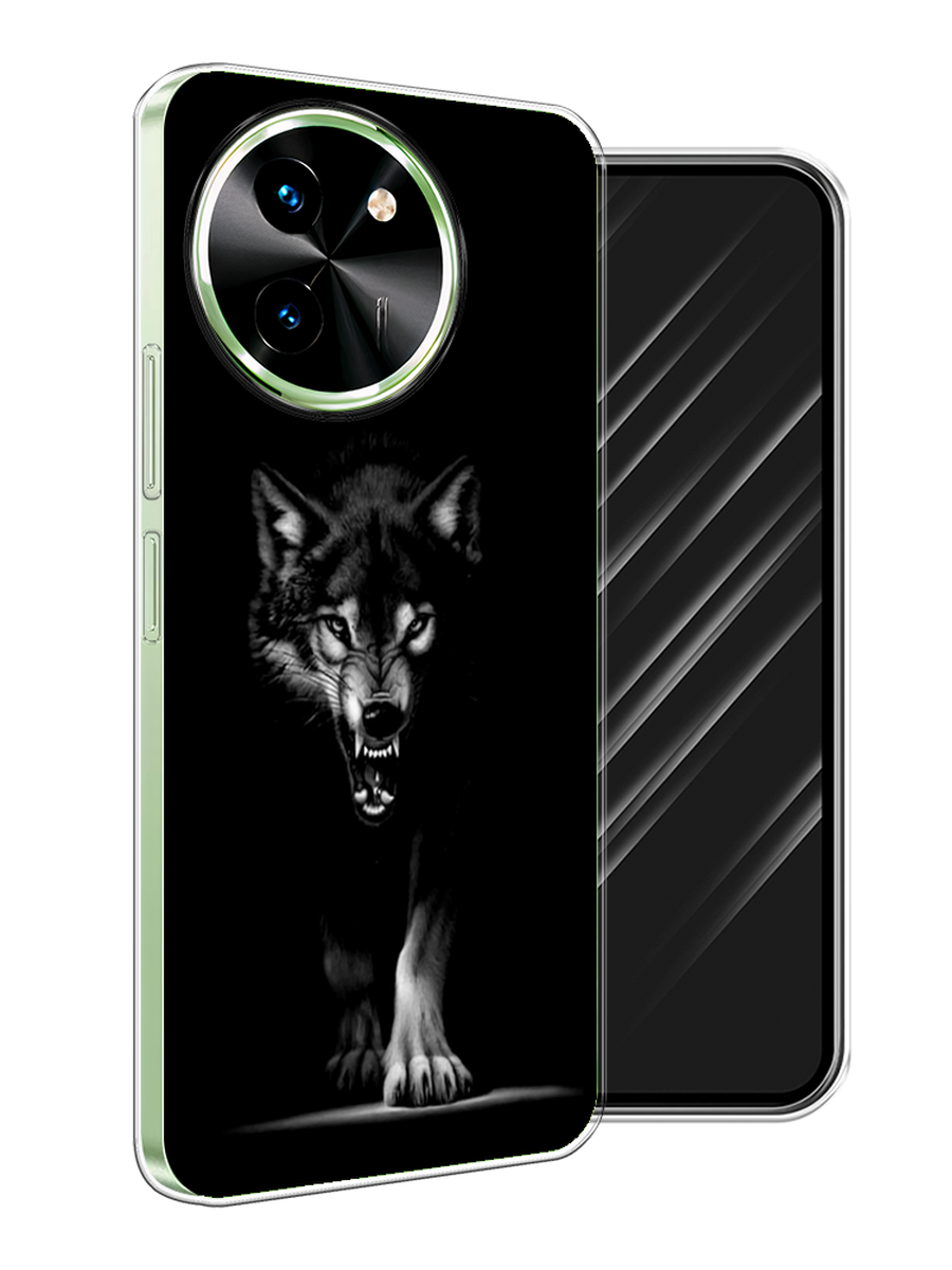 

Чехол Awog на Vivo T3x/Y38 5G "Волк выходит из ночи", Серый;черный;белый, 2610650-1