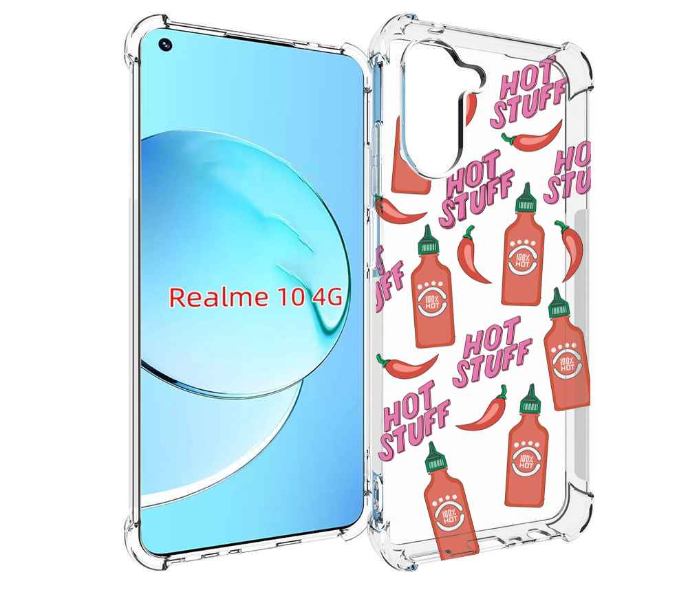 

Чехол MyPads острые-перчики для Realme 10, Прозрачный, Tocco