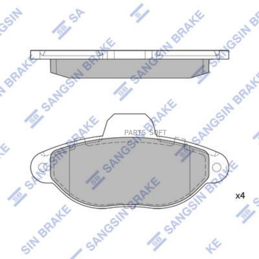 

Колодки тормозные FIAT PANDA 03- перед. 1шт