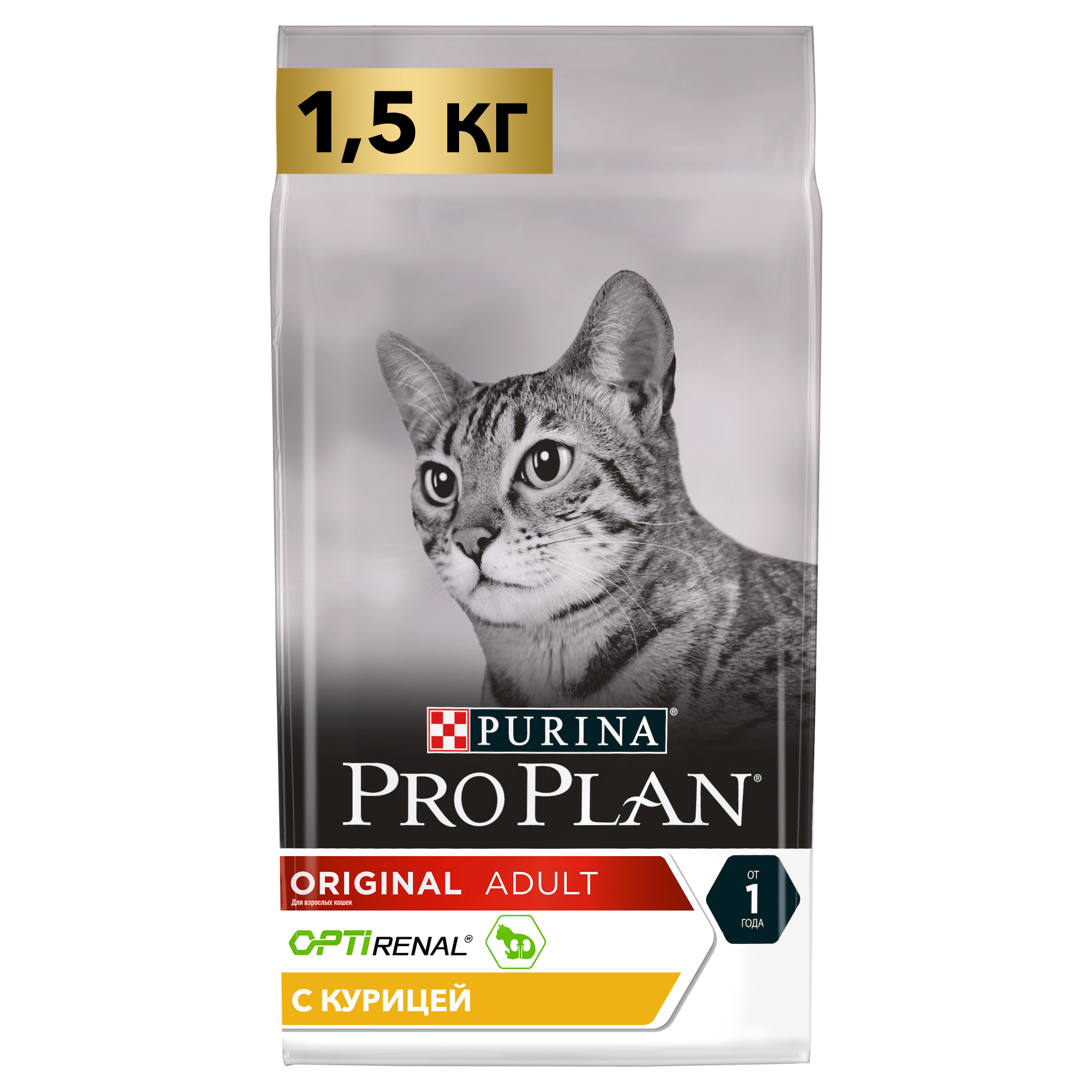 фото Сухой корм для кошек pro plan original optirenal, курица, 1,5кг