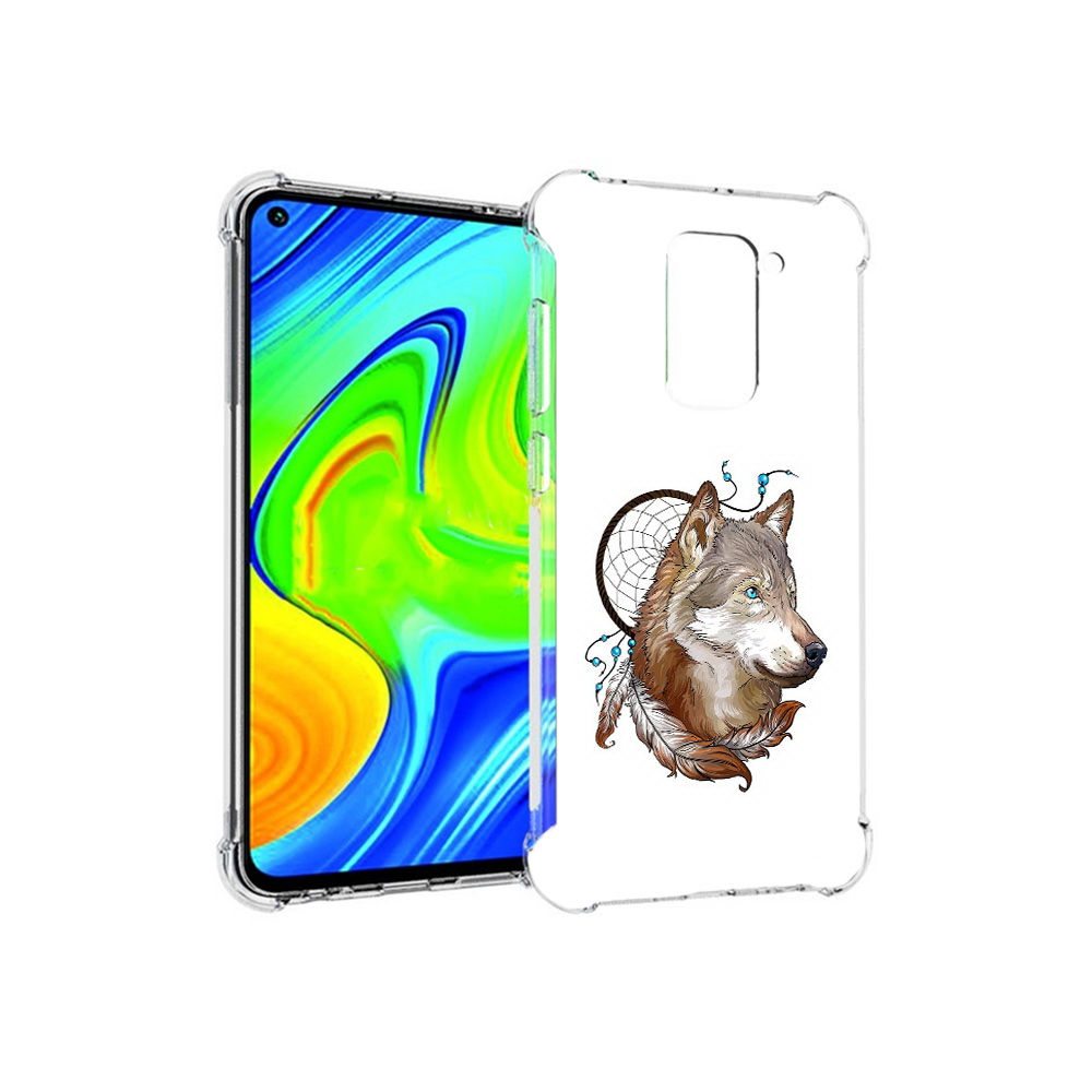 Чехол MyPads Tocco для Xiaomi Redmi Note 9 волк и ловец снов (PT150805.258.269)