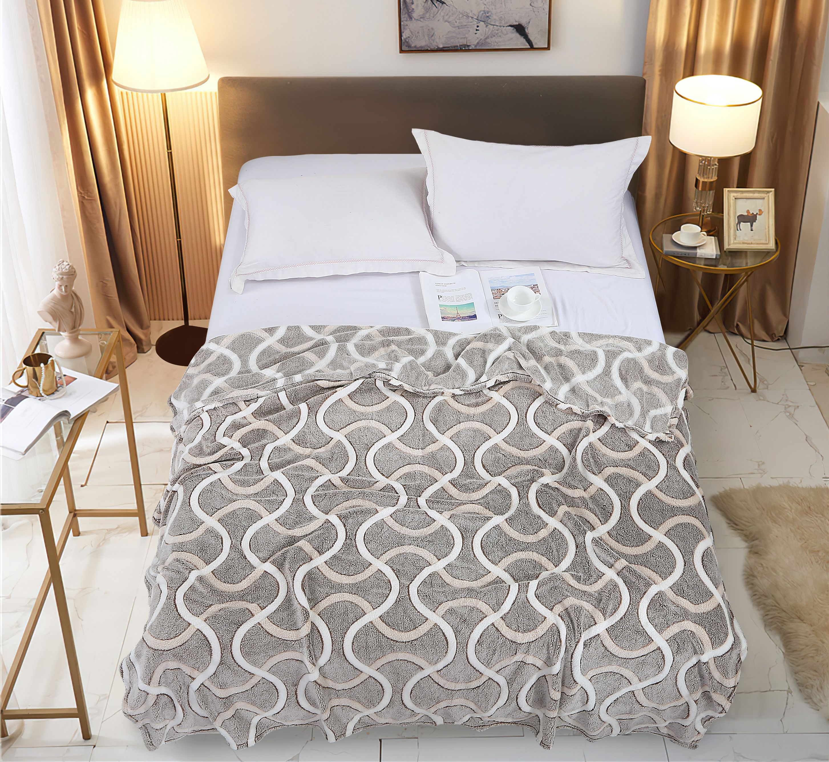 

Плед полуторный 150х200 на кровать Cleo Home Bamboo Collection в атласной ленте, Bamboo Collection LA