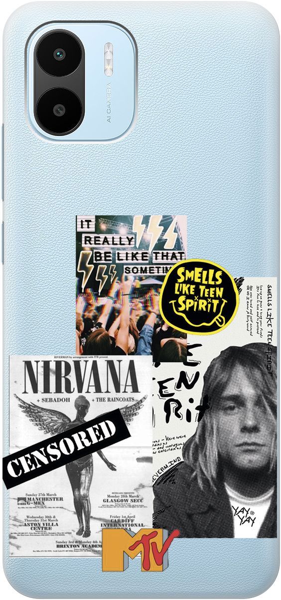 

Силиконовый чехол на Xiaomi Redmi A1 с 3D принтом "Nirvana" прозрачный, Прозрачный;белый, 159270