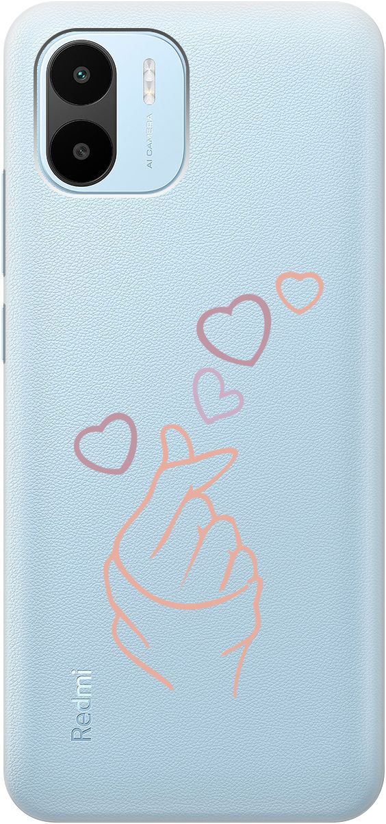 

Силиконовый чехол на Xiaomi Redmi A1 с 3D принтом "K-Heart" прозрачный, Прозрачный;розовый, 159271