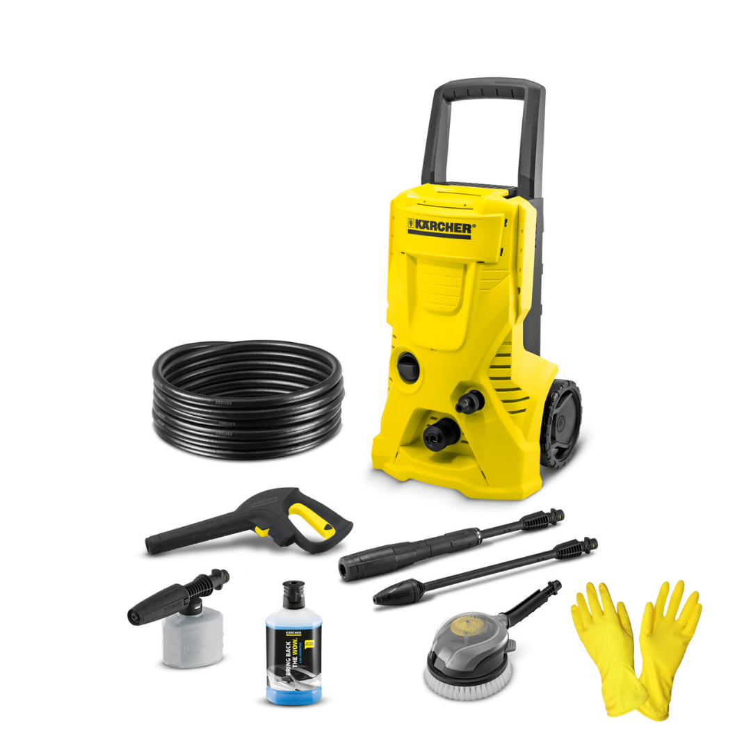 Мойка высокого давления KARCHER K4 Basic Car 1.180-083+латексные перчатки