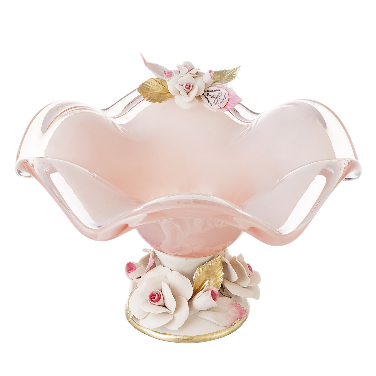 

Конфетница White Cristal Розовый кварц