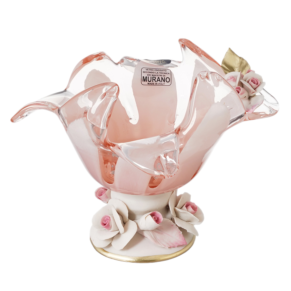 

Конфетница White Cristal Розовый кварц
