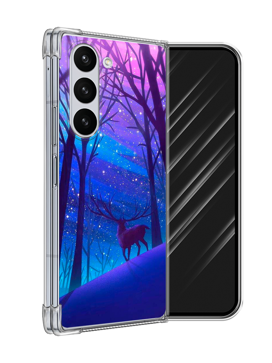 

Чехол Awog на Samsung Galaxy Z Fold 6 "Северный олень", Фиолетовый;голубой;синий, 2109850-1