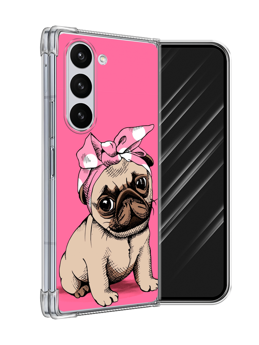

Чехол Awog на Samsung Galaxy Z Fold 6 "Dog Pin-Up", Розовый;бежевый, 2109850-1