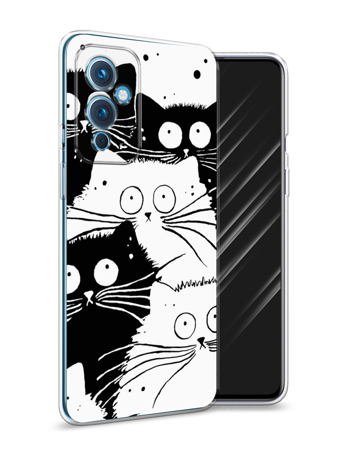 

Чехол Awog на OnePlus 9 LE2110 / ВанПлас 9 LE2110 "Коты черно-белые", Разноцветный, 152750-2