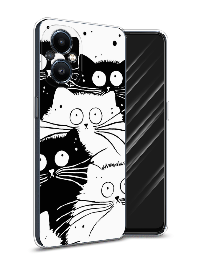 

Чехол Awog на OnePlus Nord N20 5G / ВанПлас Норд N20 5G "Коты черно-белые", Разноцветный, 152550-2