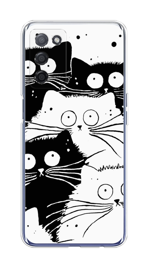 

Чехол Awog на Oppo A55 5G "Коты черно-белые", Разноцветный, 256250-2