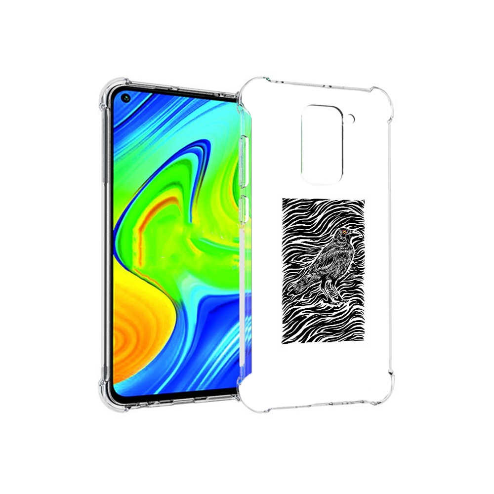 Чехол MyPads Tocco для Xiaomi Redmi Note 9 ворон в абстракции (PT150805.258.272)