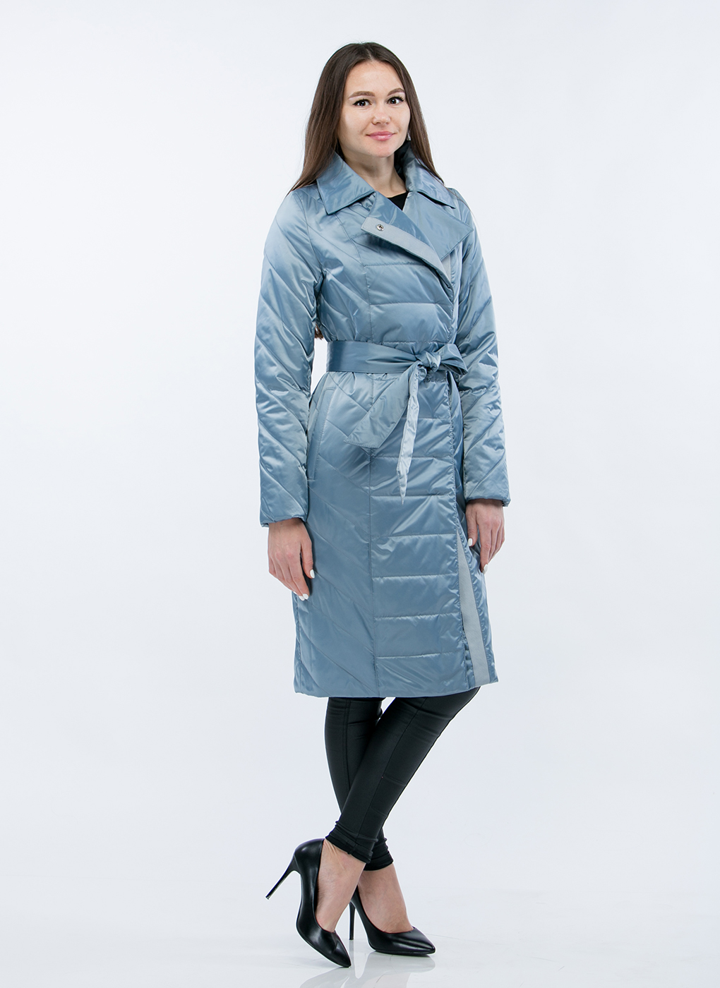 Пальто женское Каляев 53742 голубое 44 RU