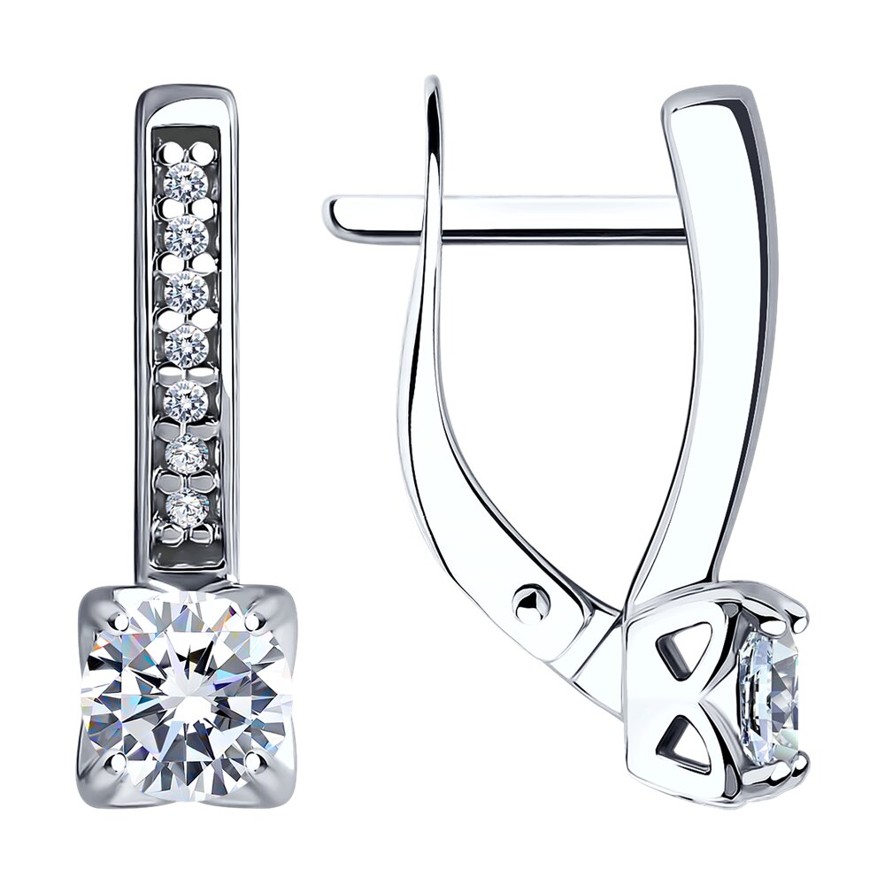 

Серьги из серебра с фианитом Diamant 94-120-01712-1, 94-120-01712-1