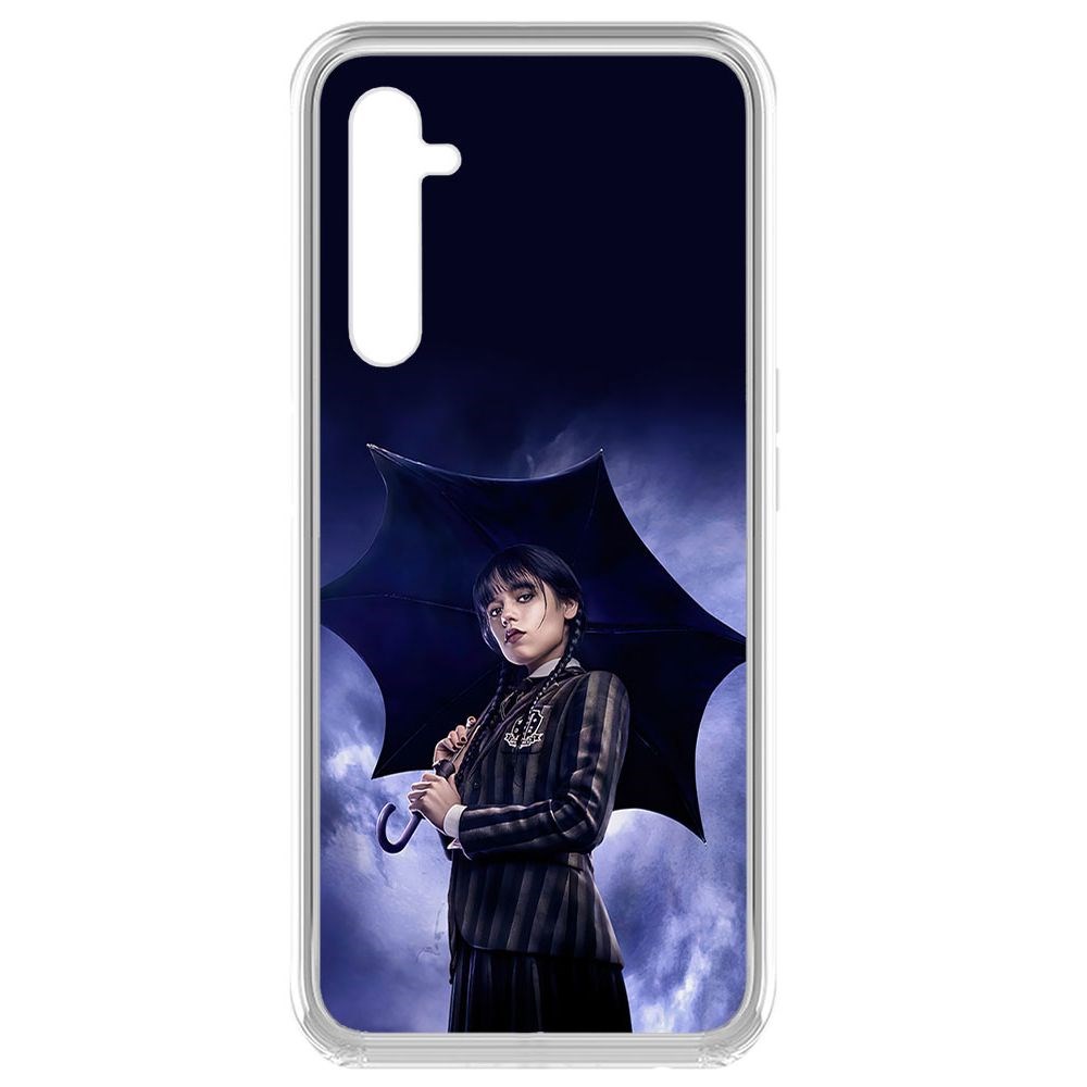 

Чехол-накладка Krutoff Clear Case Уэнсдей Аддамс - Уэнсдей под зонтом для Realme 6 Pro