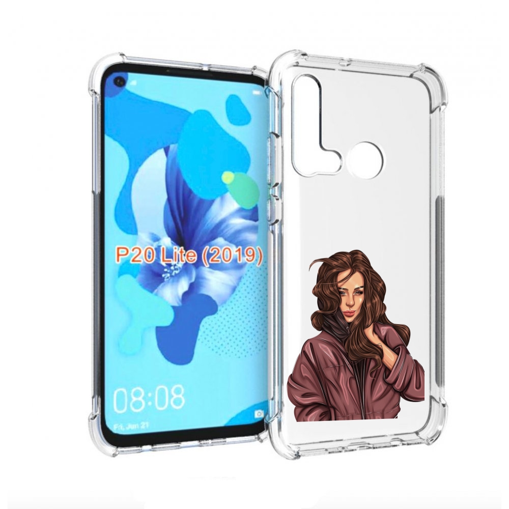 

Чехол бампер MyPads Арт-рисунок-девушки для Huawei P20 Lite (201, Прозрачный, Tocco