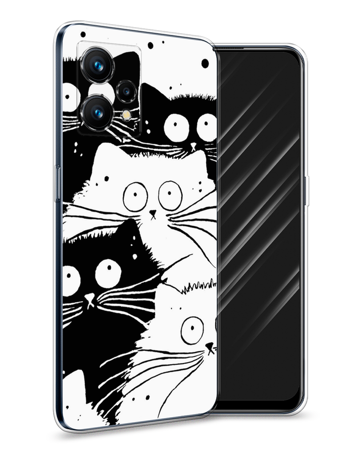 

Чехол Awog на Realme 9 "Коты черно-белые", Разноцветный, 257250-2