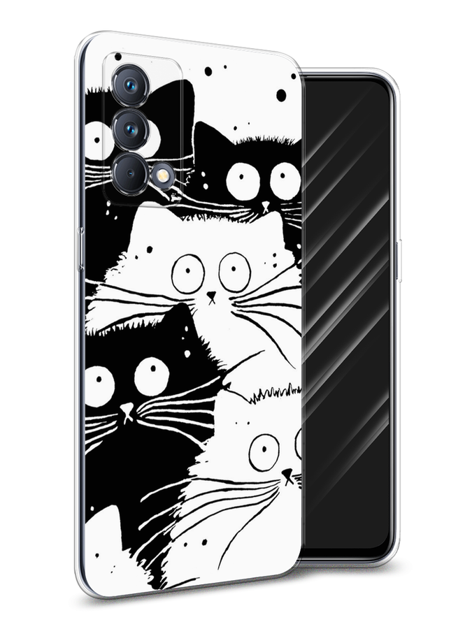 

Чехол Awog на Realme GT Master Edition "Коты черно-белые", Разноцветный, 2510450-2