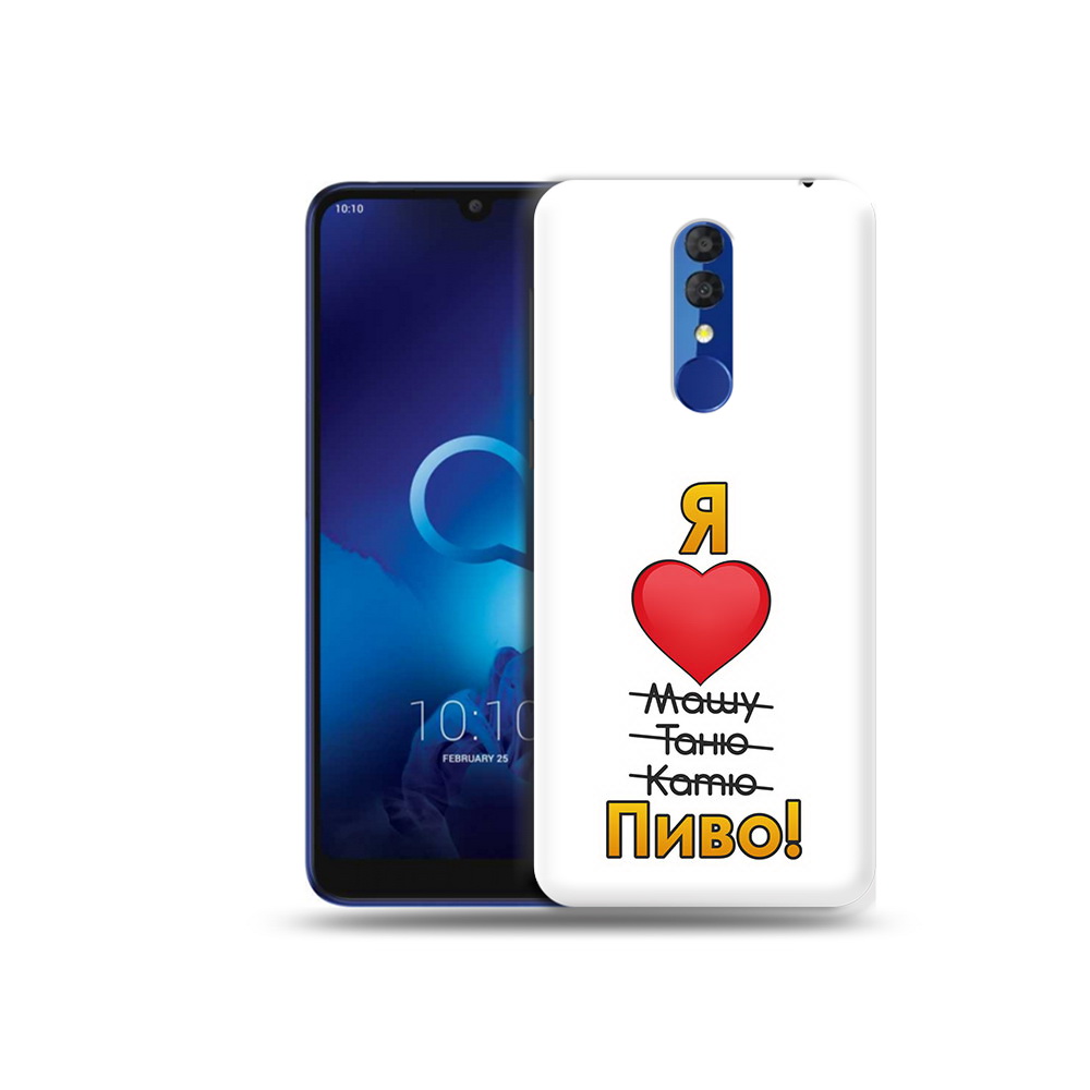 

Чехол MyPads Tocco для Alcatel 3L 5039D (2019) Я люблю машу таню катю пиво, Прозрачный, Tocco